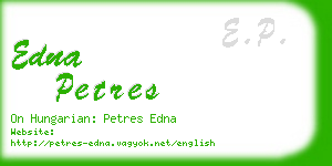 edna petres business card